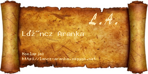 Láncz Aranka névjegykártya